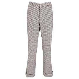 Yves Saint Laurent-Yves Saint Laurent Tom Ford for YSL Rive Gauche Houndstooth Trousers in Black Wool-Other