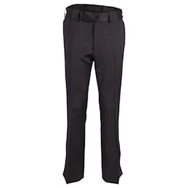 Yves Saint Laurent-Yves Saint Laurent Rive Gauche Trousers in Black Wool-Black