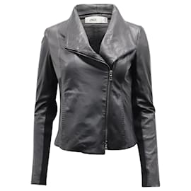Vince-Vince Biker Jacket in Black Leather-Black