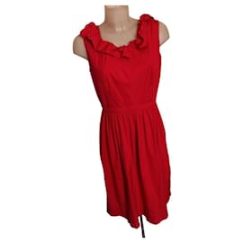 Prada-Prada Kleid rotes Kleid-Rot