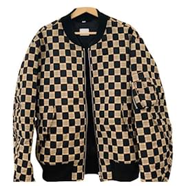 Burberry-JAQUETA XADRES BOMBER-Preto,Branco,Vermelho,Bege