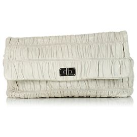 Pochette Prada Gaufre en nappa blanc Blanc