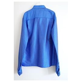 Haider Ackermann-Haider Ackermann SS17 Blue Jacquard long sleeve shirt-Blue