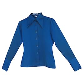 Autre Marque-Camisa vintage 70é t 38-Azul