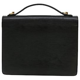 Louis Vuitton-LOUIS VUITTON Bolso de mano Epi Monceau Negro M52123 Bases de autenticación de LV1472-Negro