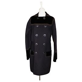 Vintage coat by Jean Paul Gaultier Brown Black Blue Multiple colors