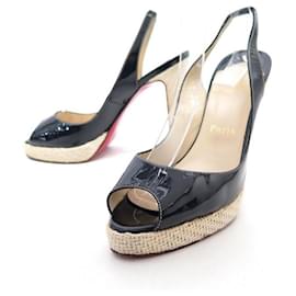 Christian Louboutin-CHRISTIAN LOUBOUTIN PRIVATE NUMBER SHOES 39 PATENT LEATHER PUMPS SHOES-Other