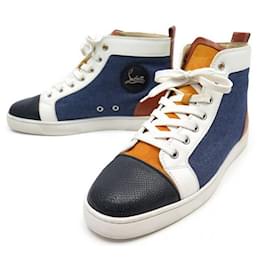 Christian Louboutin-CHRISTIAN LOUBOUTIN LOUIS ORLATO SNEAKERS 42 CANVAS LEATHER SNEAKERS-Other