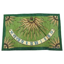 Hermès DRAP DE PLAGE HERMES CADRAN SOLAIRE SERVIETTE BAIN COTON VERT BEACH TOWEL Vert