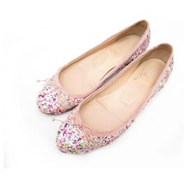 Christian Louboutin-CHAUSSURES CHRISTIAN LOUBOUTIN BALLERINES 37 A SEQUINS MULTICOLORE SHOES-Multicolore