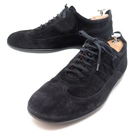 CHAUSSURES JM WESTON 571 BASKETS 7D 41 EN DAIM NOIR SNEAKER SUEDE SHOES Noir