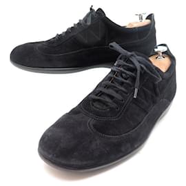 JM Weston-JM WESTON SHOES 571 Sneakers 7D 41 BLACK SUEDE SNEAKER SUEDE SHOES-Black
