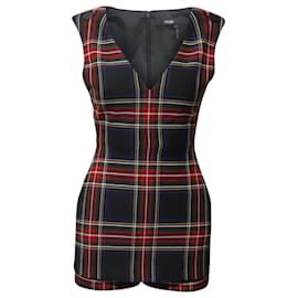 Maje Plaid Romper in Multicolor Polyester Other Python print