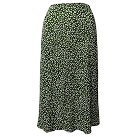 Reformation-Reformation Petites Zoe Skirt in Olive Green Viscose-Green