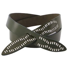 Isabel Marant Cinto Lecce em couro Bkhaki Verde Caqui