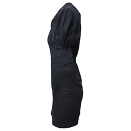 Ba&Sh-Ba&Sh - Mini robe à manches bouffantes en coton noir-Noir