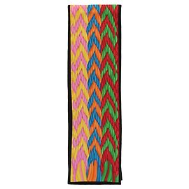 Sciarpa reversibile in seta con logo Lanvin Multicolore