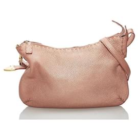 Fendi-Sac à bandoulière en cuir Selleria-Rose