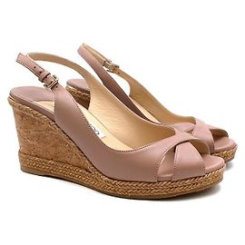 Jimmy Choo Scarpin Amely com salto em couro rosa balé Rosa