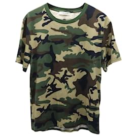 Sandro-Sandro Slim Fit Camouflage Print T-shirt in Green Cotton-Other