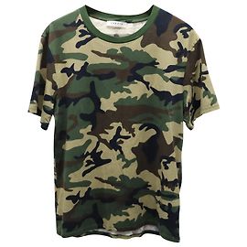 T-shirt Sandro Slim Fit con stampa camouflage in cotone verde Altro