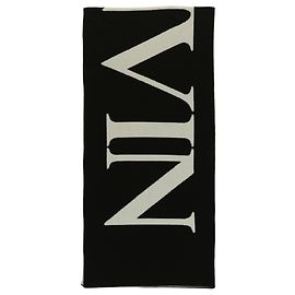 Sciarpa in lana con logo Lanvin Nero