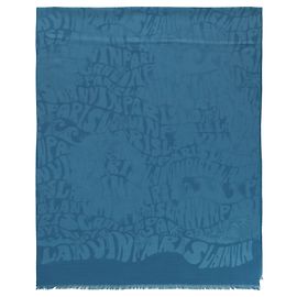 Echarpe Lanvin Summer Wave Pashmina Azul