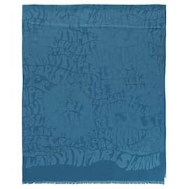 Sciarpa Pashmina Lanvin Summer Wave Blu