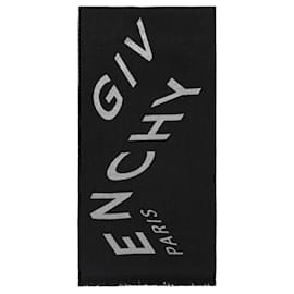 Givenchy-Chevron Logo Scarf-Black