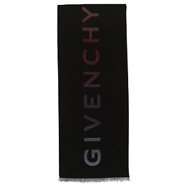 Lenço de lã com logo contrastante Givenchy Multicor
