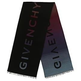 Givenchy-Large Contrast Logo Wool Scarf-Multiple colors