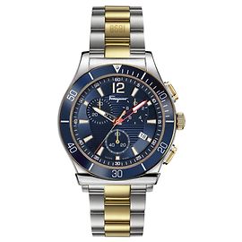 Salvatore Ferragamo Ferragamo 1898 Sport Chronograph Watch Silvery Metallic