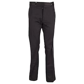 Yves Saint Laurent-Yves Saint Laurent Tom Ford for YSL Rive Gauche Slim Fit Trousers in Black Cotton-Black