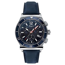 Salvatore Ferragamo Ferragamo 1898 Sport Chronograph Watch Silvery Metallic