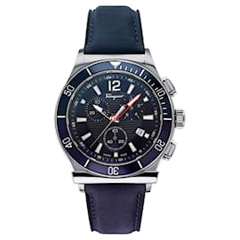 Salvatore Ferragamo-Ferragamo 1898 Sport Chronograph Watch-Silvery,Metallic