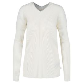Bottega Veneta Strickpullover mit V-Ausschnitt Weiß