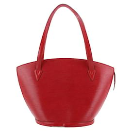 Louis Vuitton-Red Epi Saint Jacques Tote GM Zip Shoulder Bag  2V44l-Other