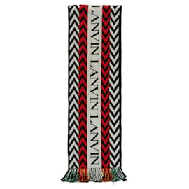 Lanvin-Striped Fringed Wool Scarf-Multiple colors