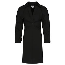 Bottega Veneta Woven Trench Coat Black