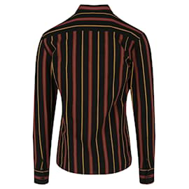 Bottega Veneta-Striped Collar Shirt-Black