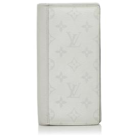 Louis Vuitton-Louis Vuitton White Taigarama Brazza Long Wallet-White