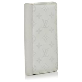Louis Vuitton-Louis Vuitton White Taigarama Brazza Long Wallet-White