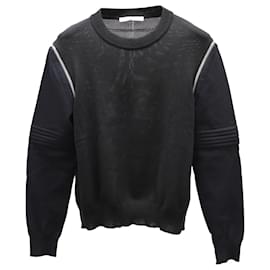 Givenchy-Givenchy Pullover mit abnehmbaren Reißverschlussärmeln aus schwarzer Baumwolle-Schwarz