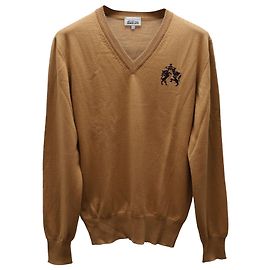 Vivienne Westwood Pullover mit V-Ausschnitt aus brauner, hellbrauner Wolle Braun Beige