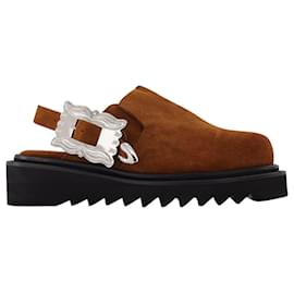 Toga Pulla-Aj1217 - Brown Leather Sandals-Brown