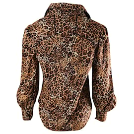 Autre Marque-Camicia Johanna Ortiz Leopard Print in cotone animalier-Altro,Stampa python