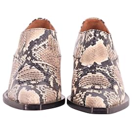 Rejina Pyo-Rejina Pyo Dolores Snake-Effect Ankle Boots in Animal Print Leather-Other,Python print
