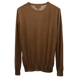 Burberry-Burberry Crew Neck Sweater in Light Brown Cashmere-Brown