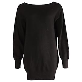 Alexander Wang-Alexander Wang Bi-Layer Sweater Dress in Black Merino Wool-Black