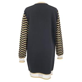 Fendi-Robe de soirée Fendi Gold Edition avec clous-Noir